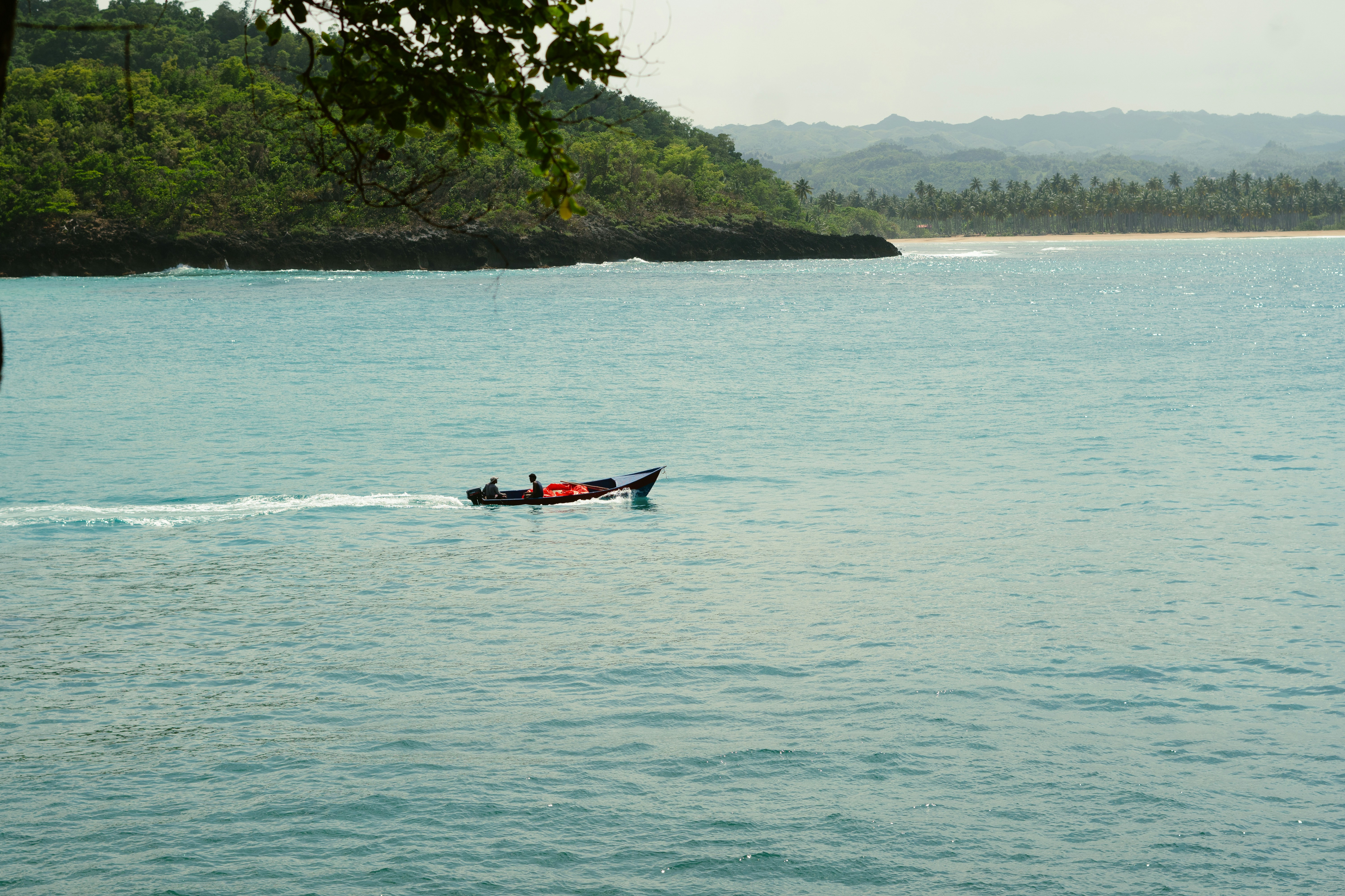 Person on boat in water