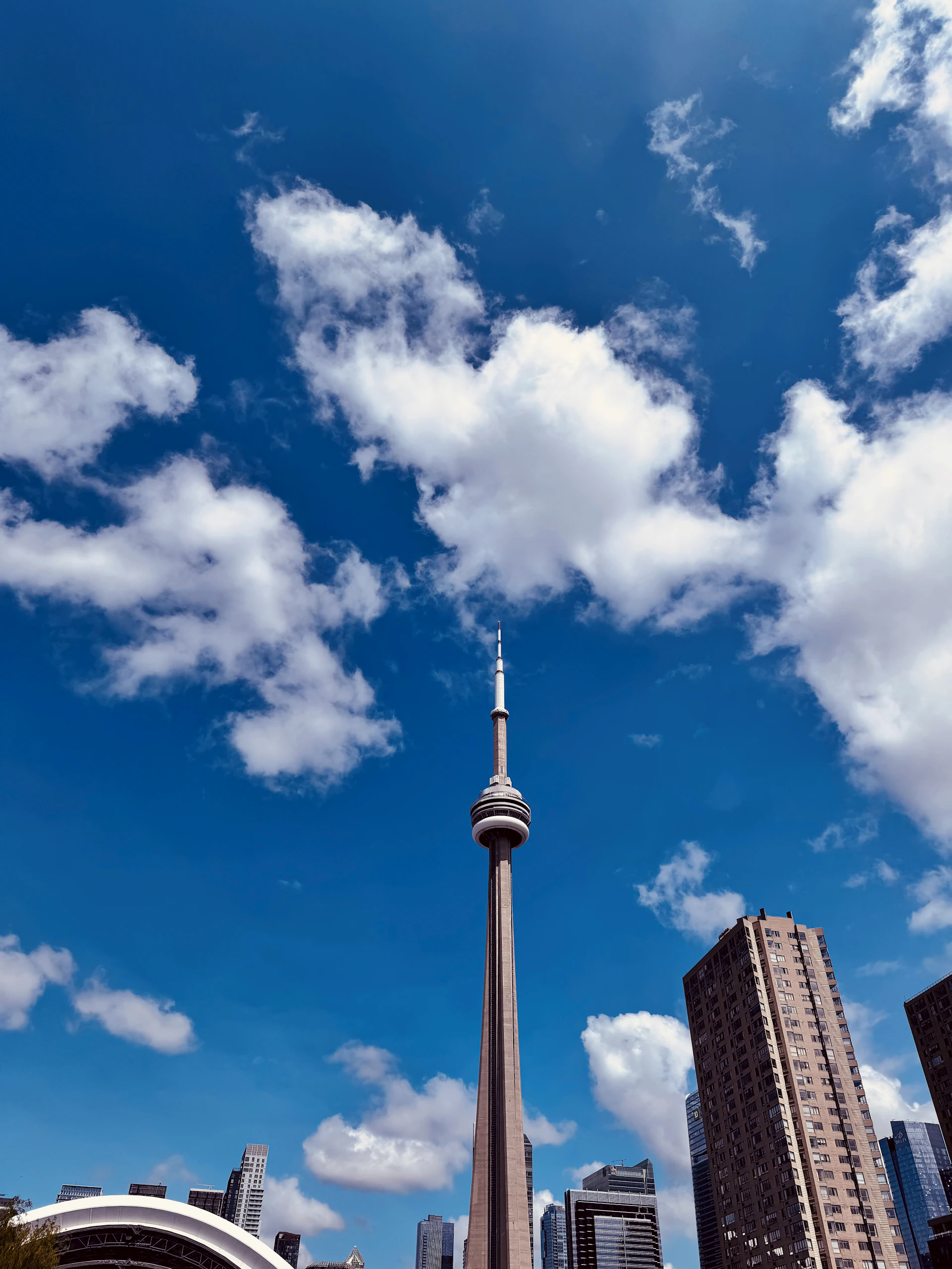 A view of the cn tower in toronto, canada