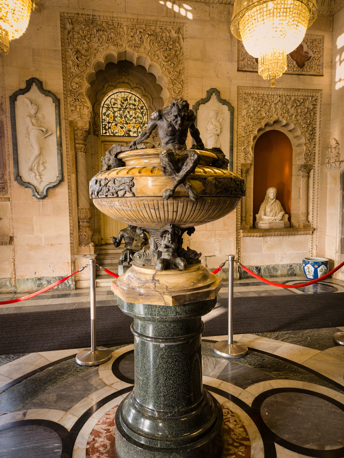 A fountain inside Laxmi Vilas Palace, Vadodara