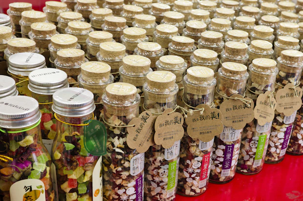Packaged snack jars and assorted pantry products