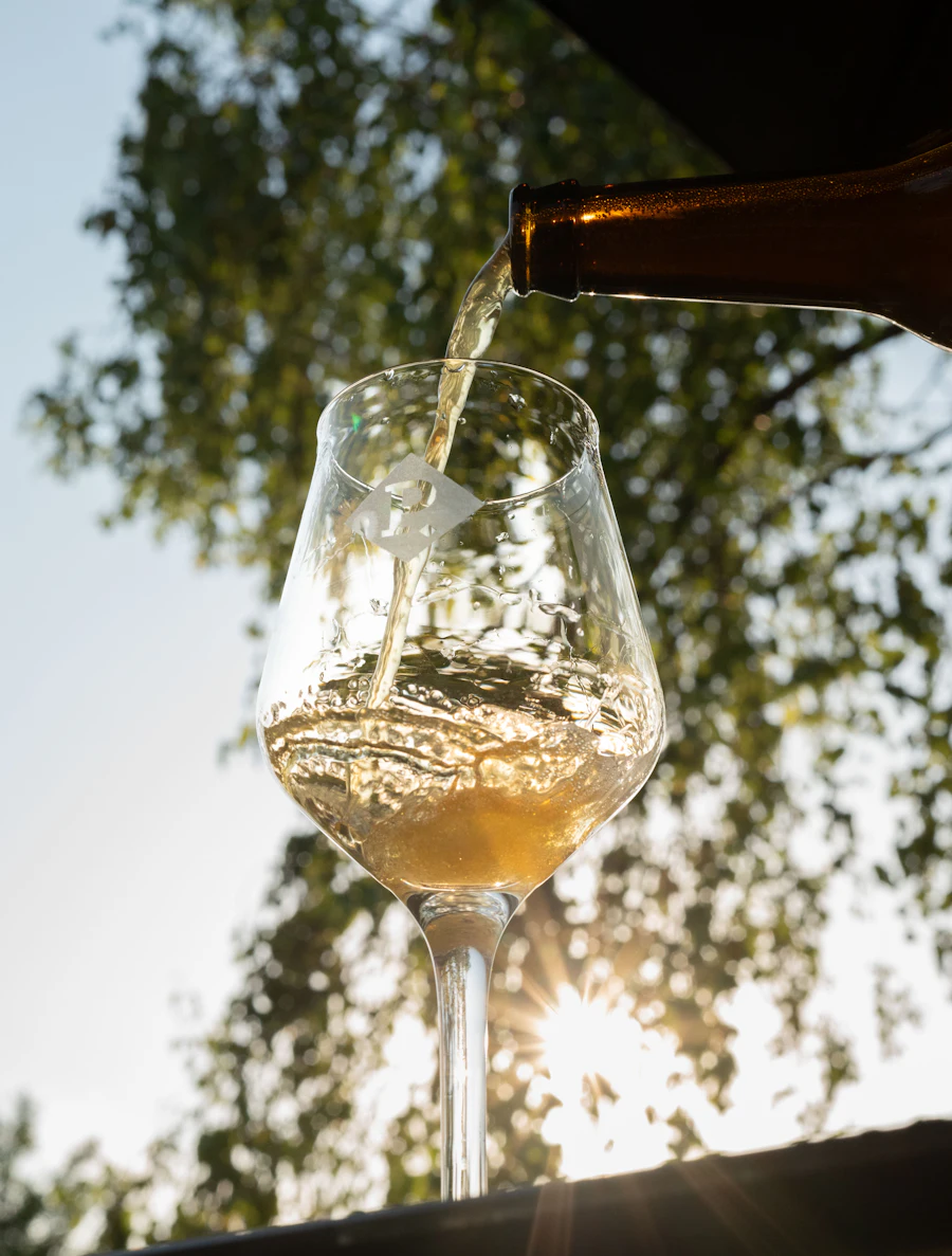 Beer taps lined up at the bar