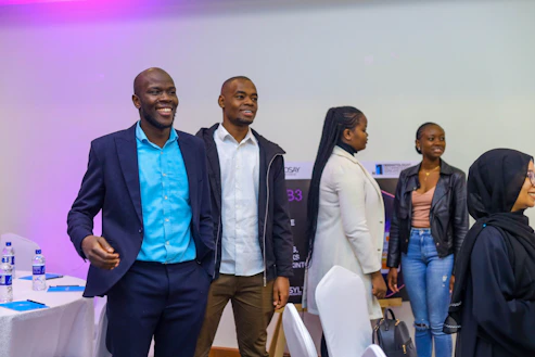 A group of people standing next to each other