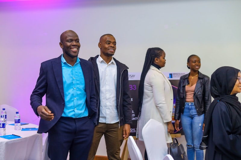 African youth in business meeting