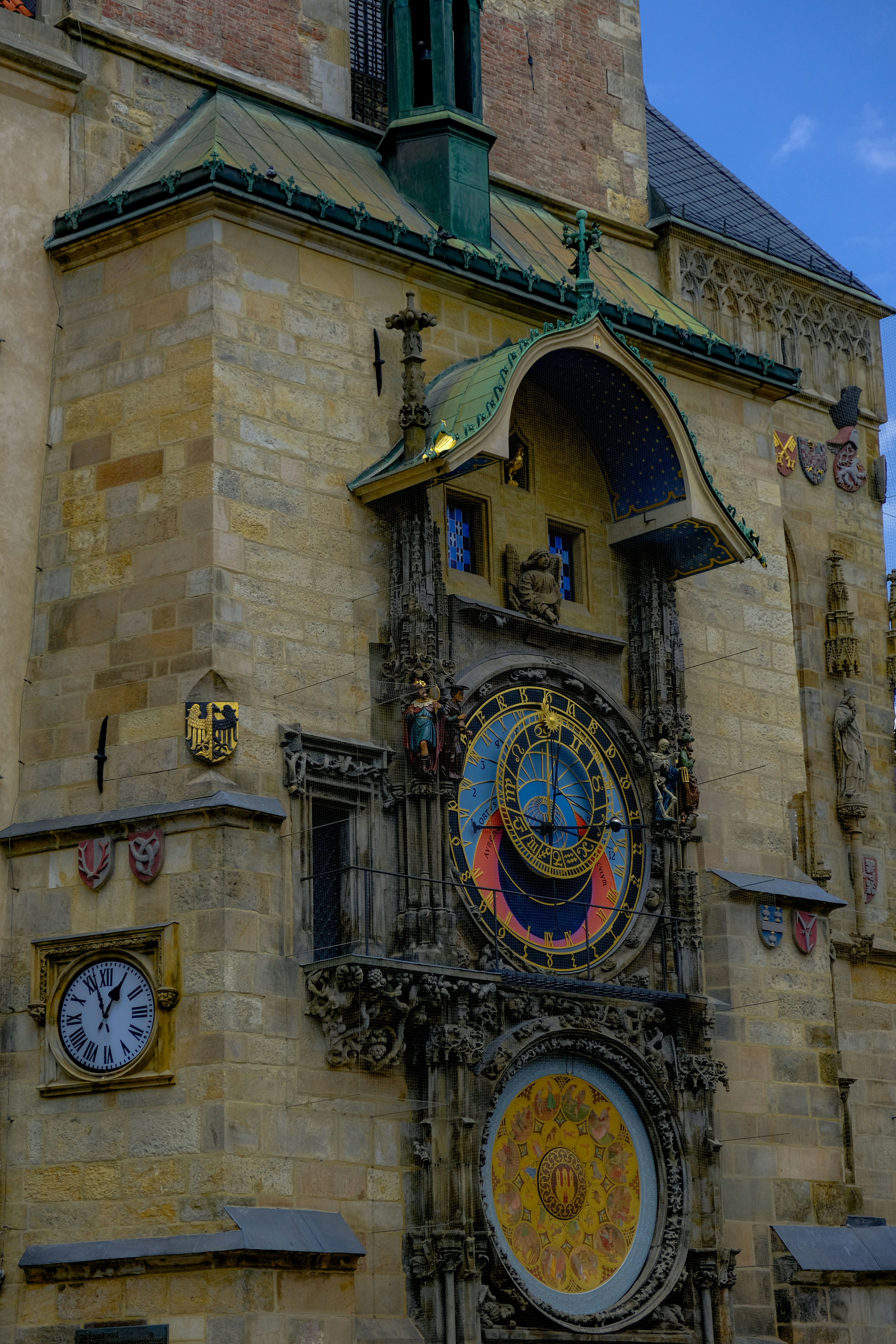 A large building with a clock on the front of it