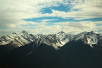 A view of a mountain range from a plane