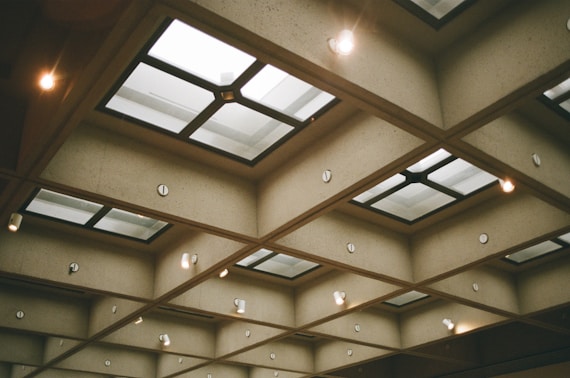 A large room with lots of windows in it