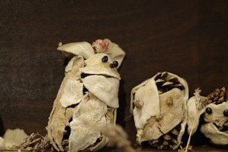 A group of stuffed animals sitting next to each other