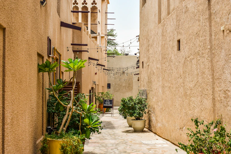 Narrow lane in the Al Fahidi Historical Neighbourhood, Dubai