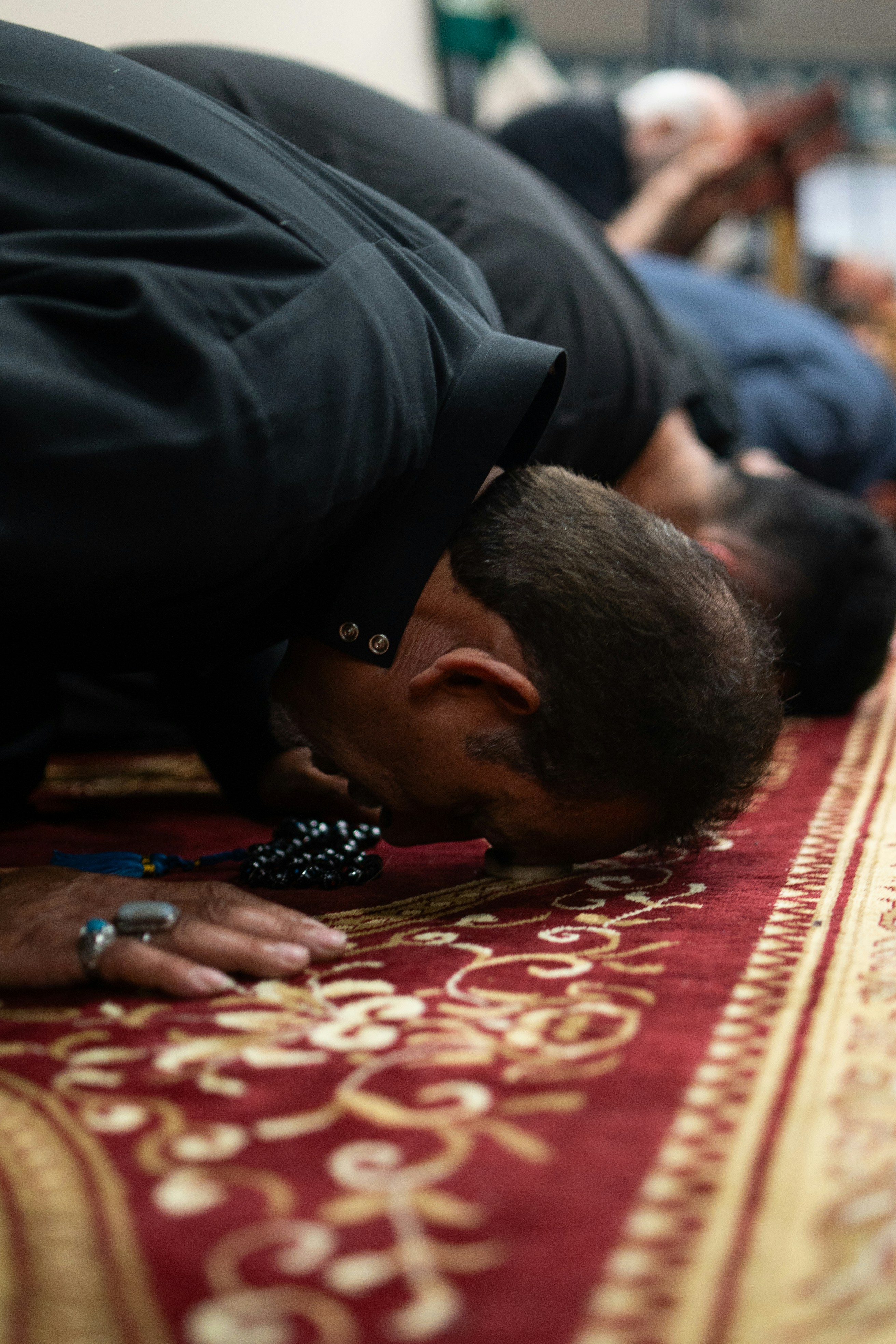 A group of people laying on the ground
