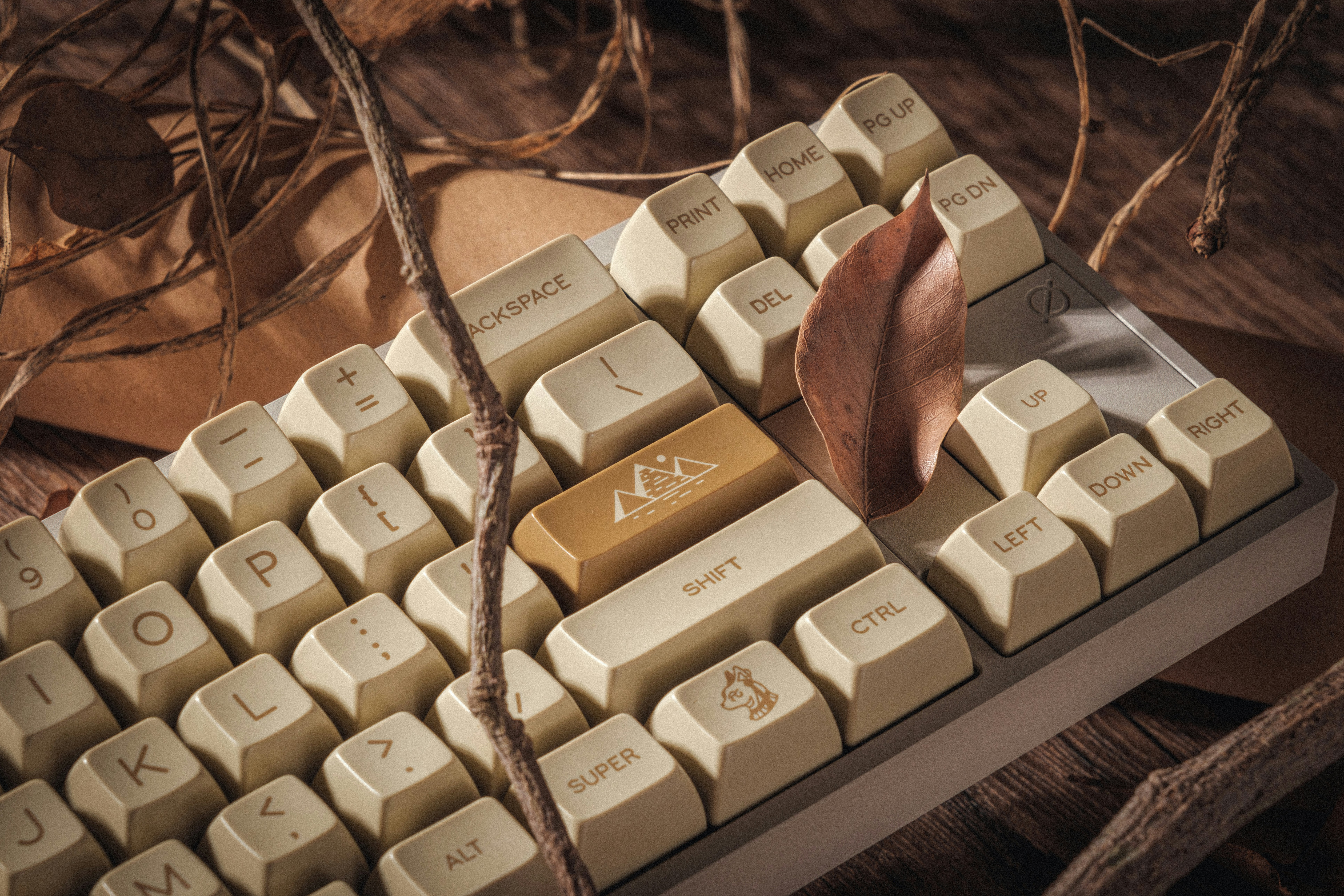 A person's hand on a computer keyboard