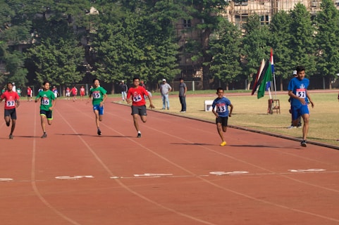 Löpare på friidrottsbana