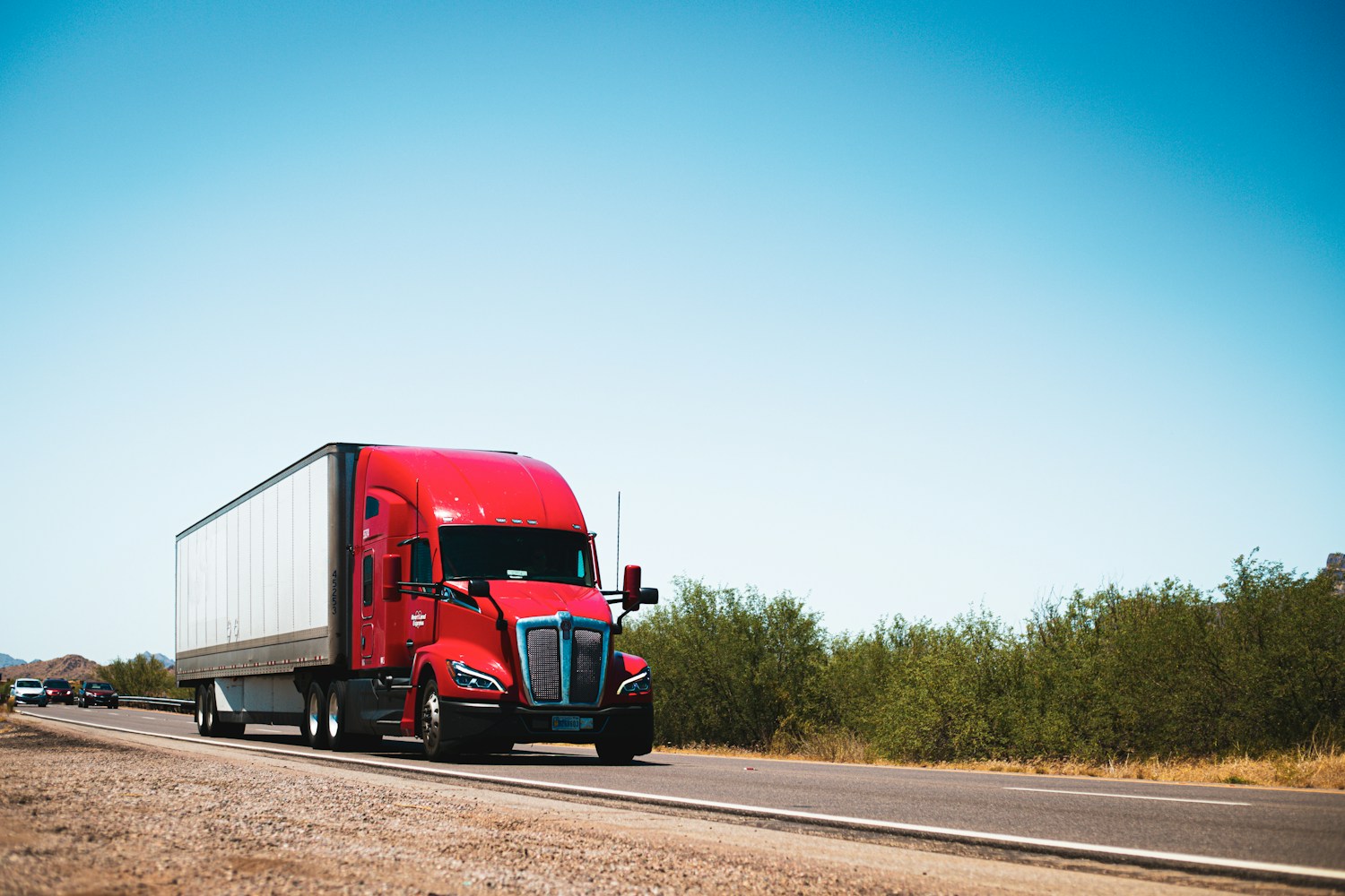 Long-haul truck on the highway