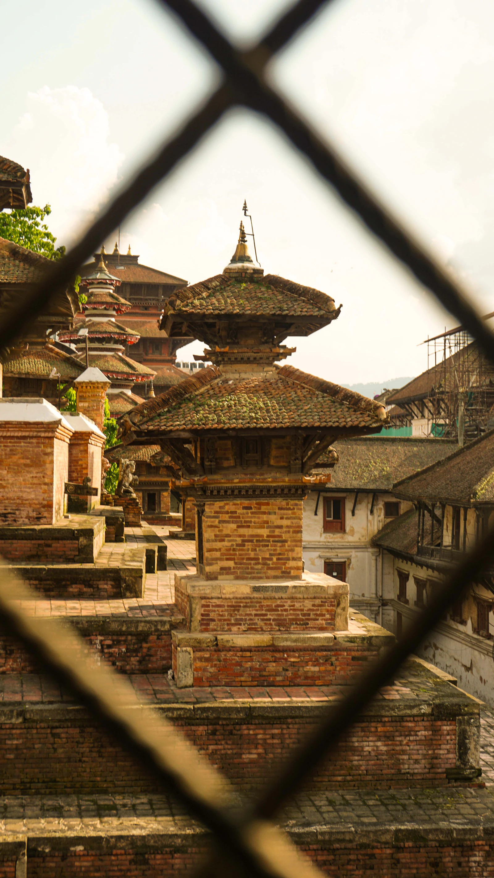 Kathmandu street and temple view for Nepal planning