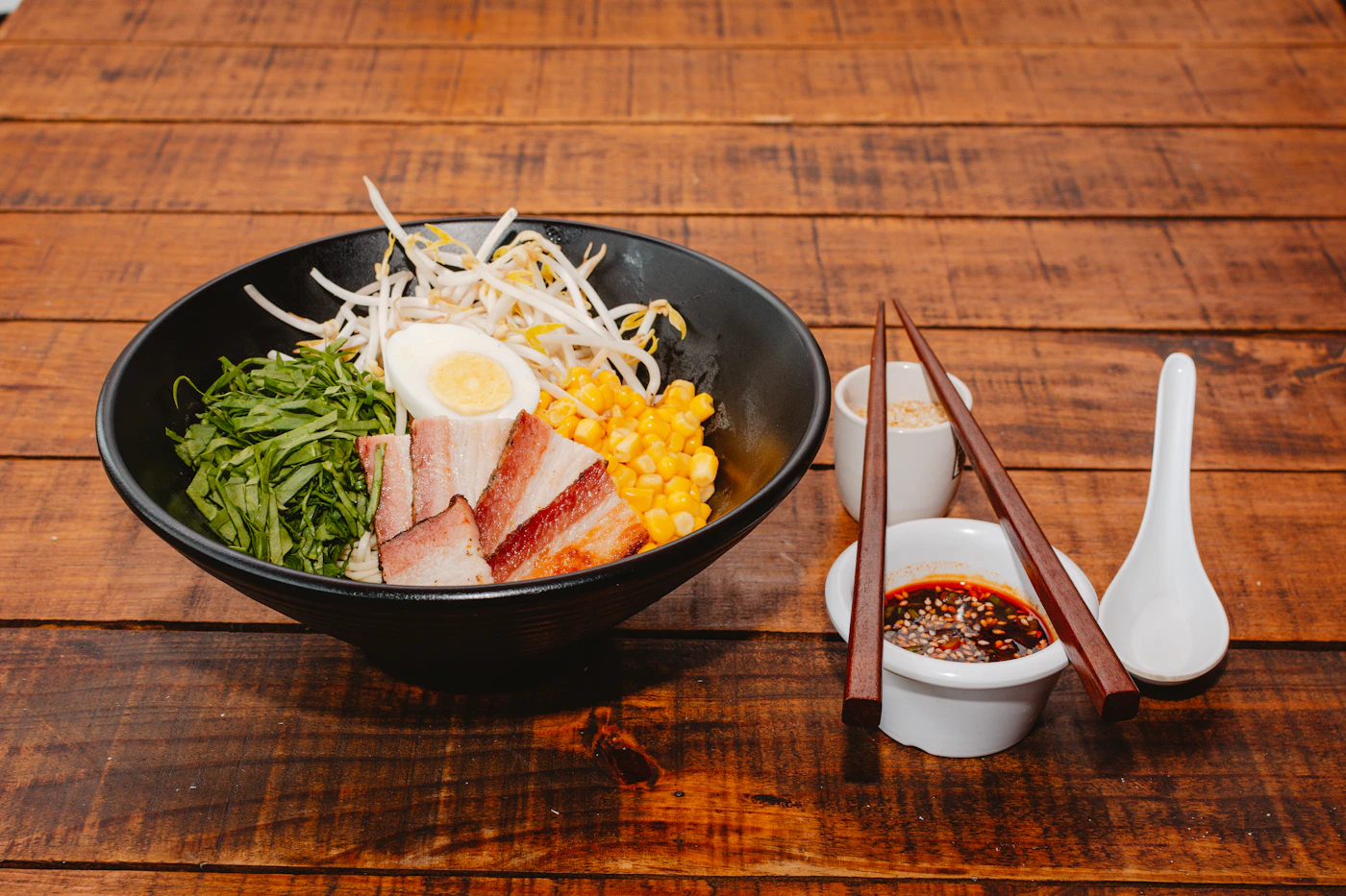 Japanese ramen noodles served in a traditional bowl