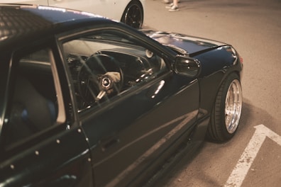 A car parked on the side of the road
