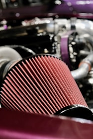 A close up of a car's air filter
