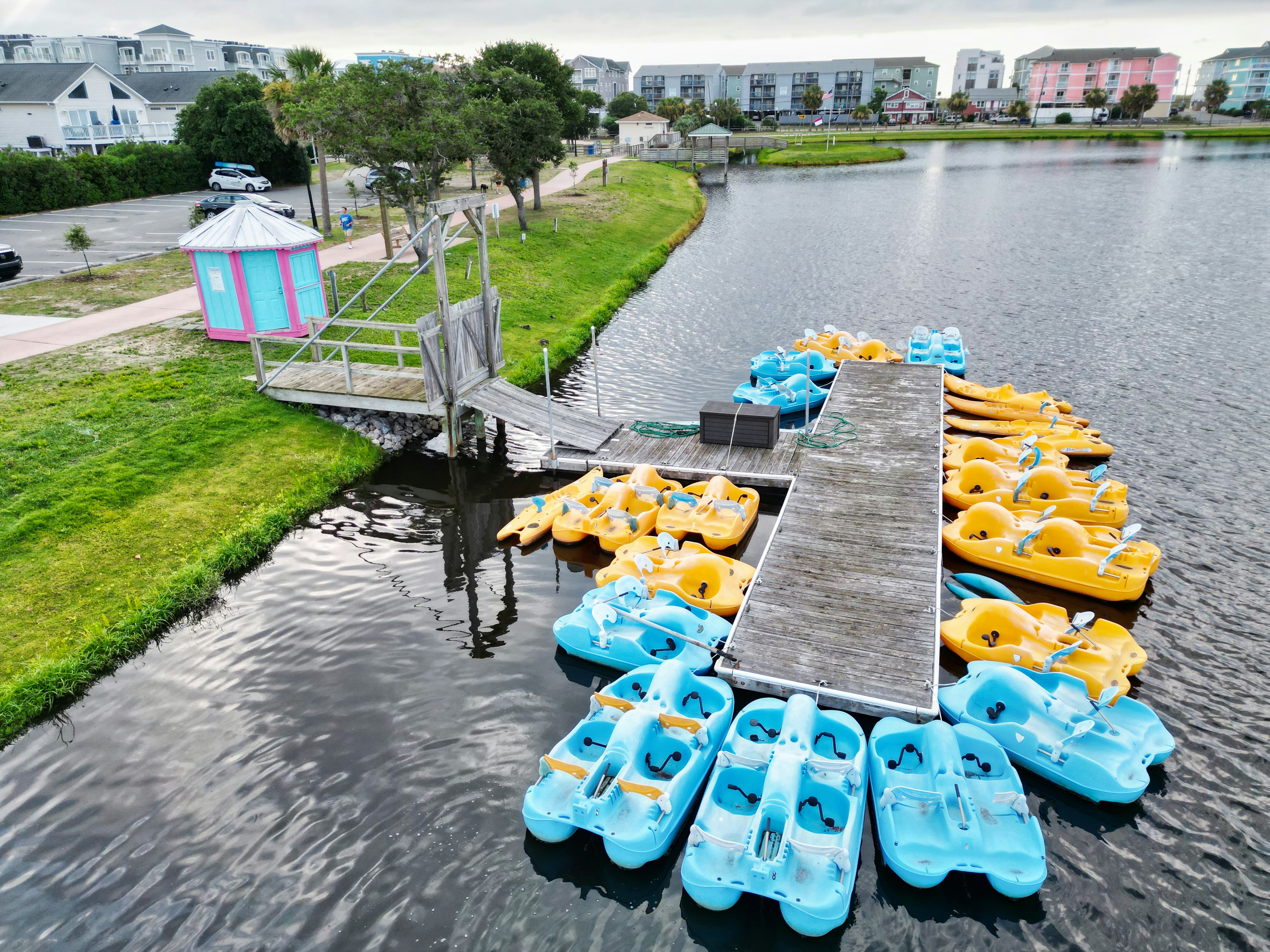 A bunch of boats that are sitting in the water