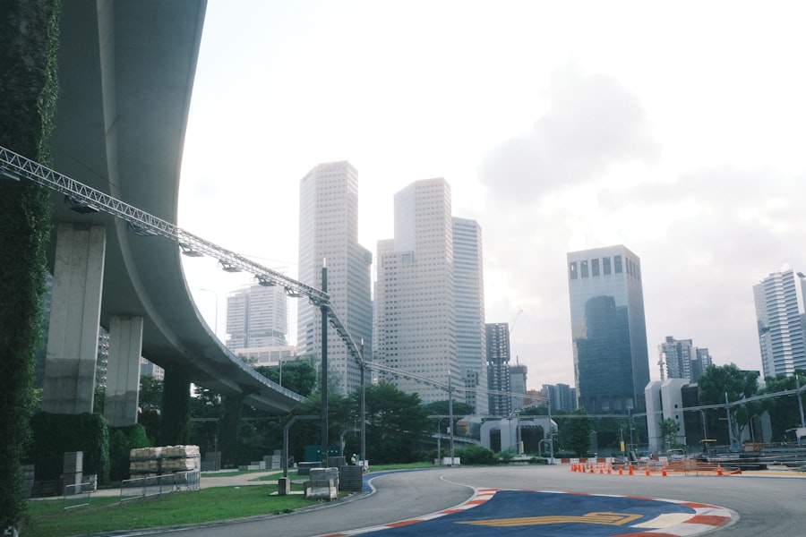 濱海灣街道賽道夜景