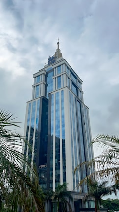 A very tall building with a sky background