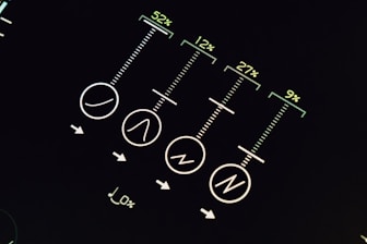 A close up of a cell phone with numbers and arrows