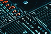 A close up view of a sound board