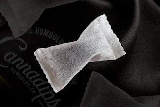 A black and white photo of a piece of cloth