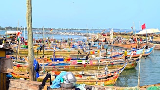A bunch of boats that are sitting in the water
