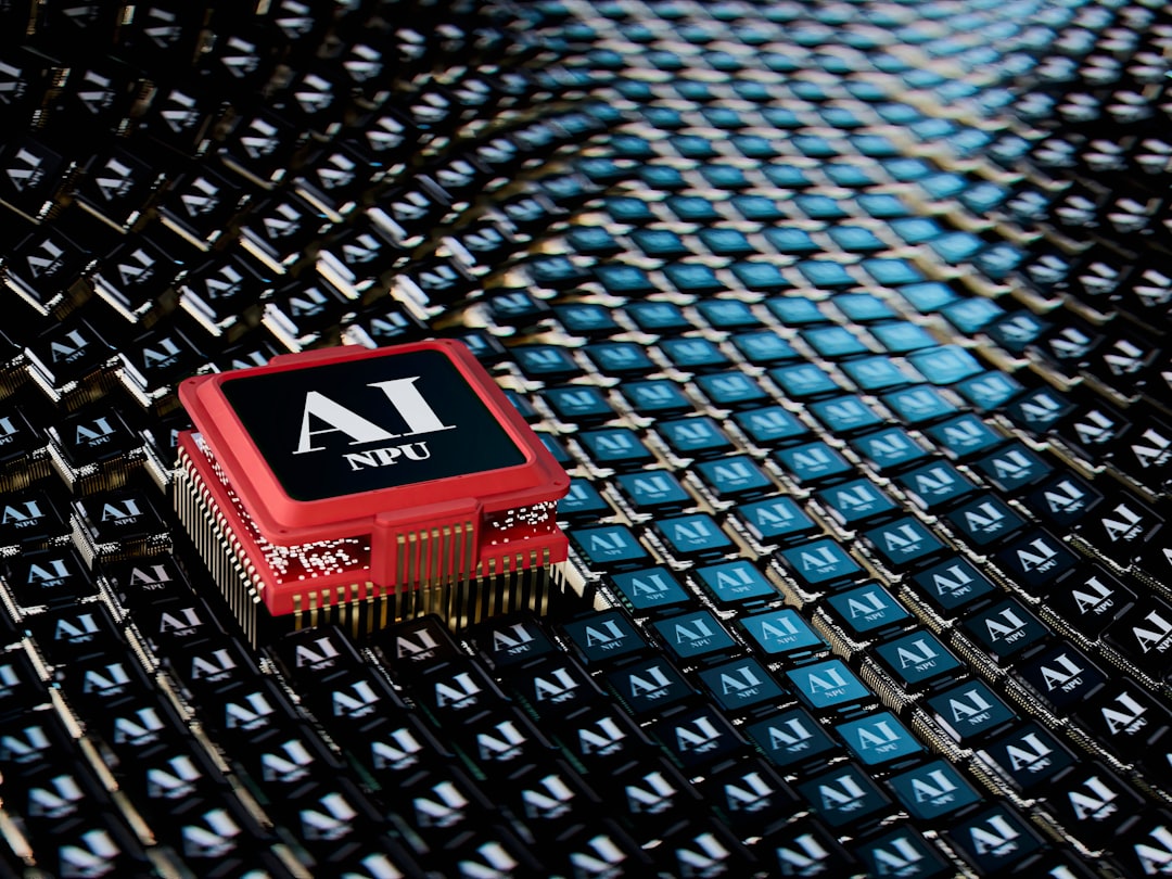 A micro processor sitting on top of a table, Artificial Intelligence Neural Processor Unit chip