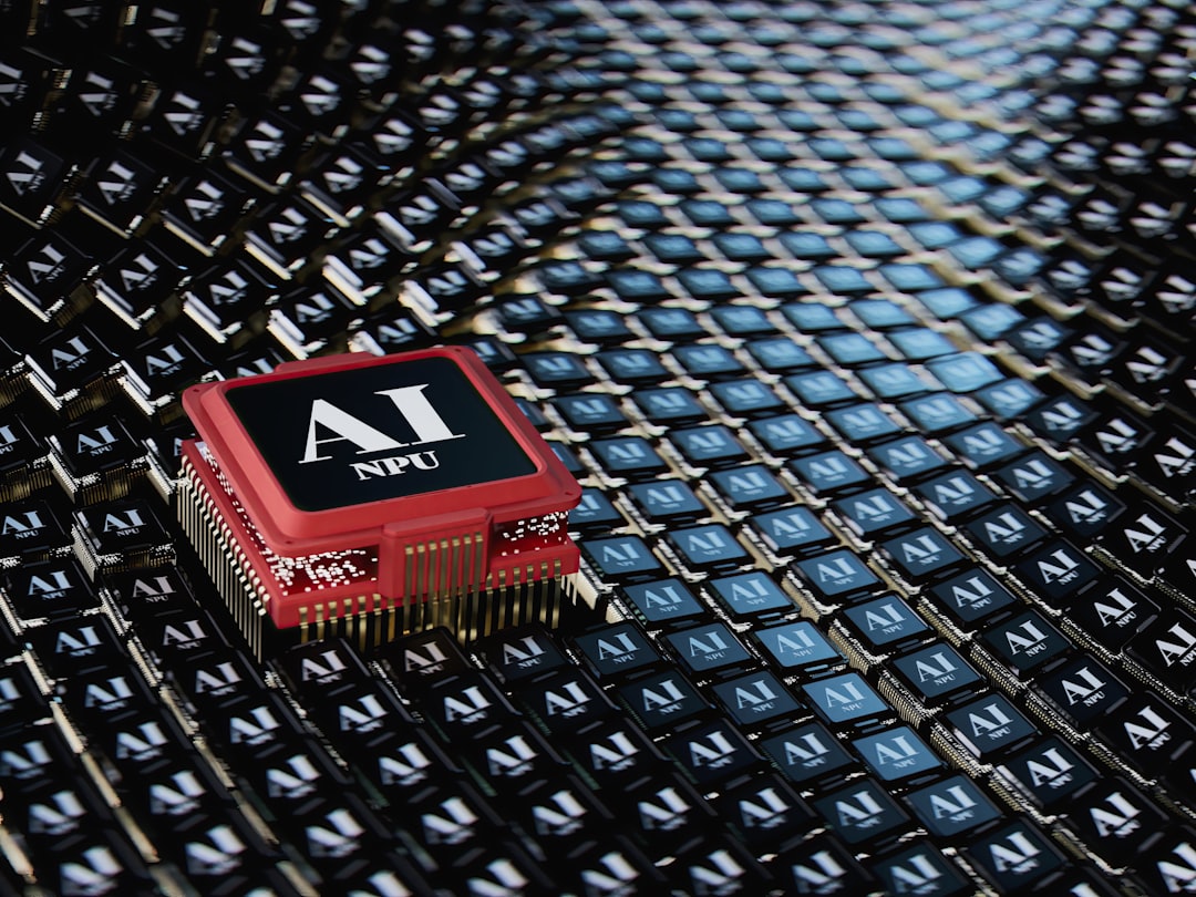 A micro processor sitting on top of a table, Artificial Intelligence Neural Processor Unit chip