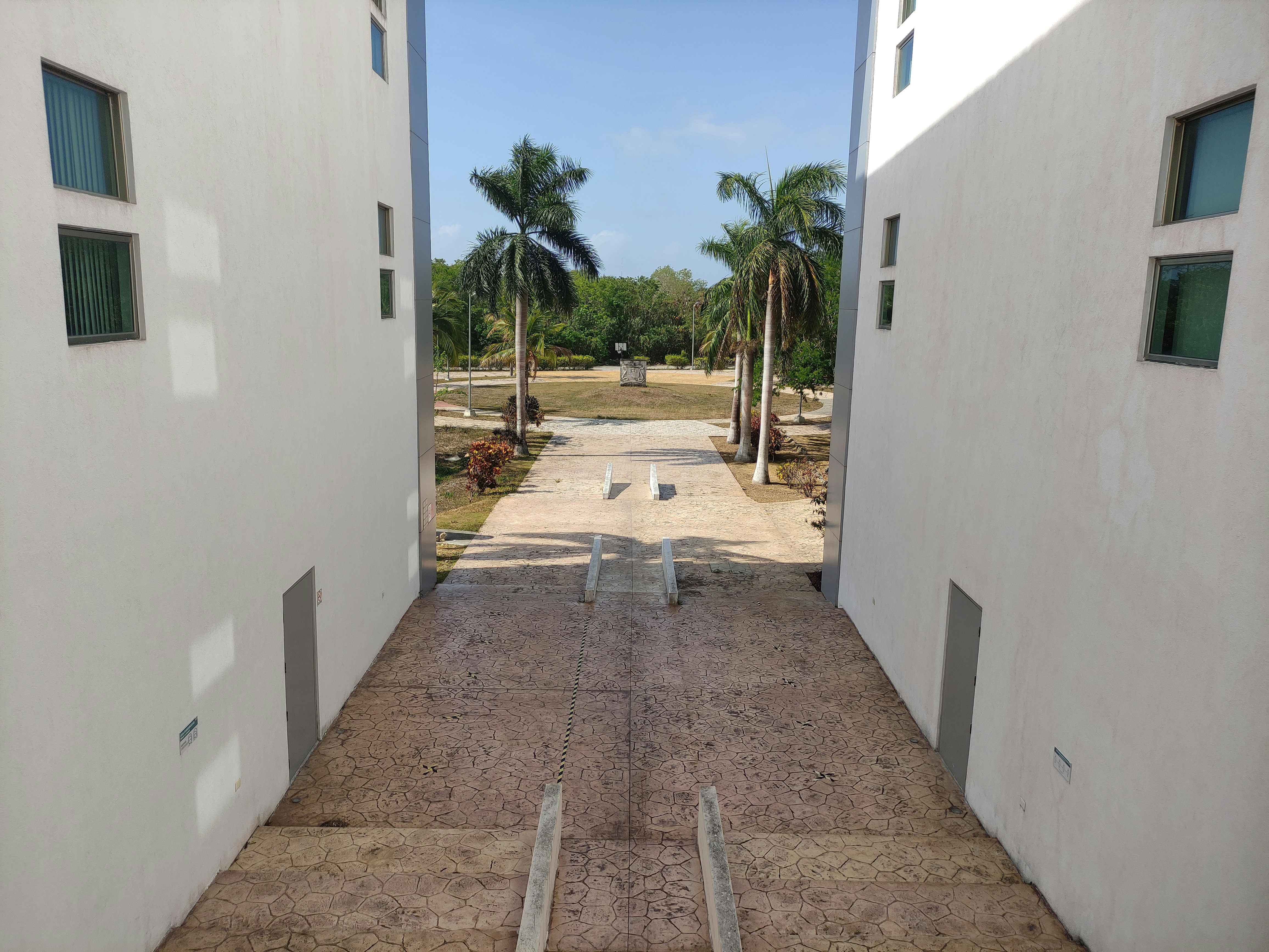 A view of a building from the outside