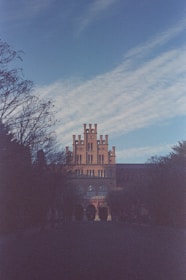 A large building with a clock tower on top of it