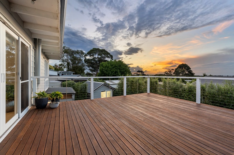 Timber decking outdoor