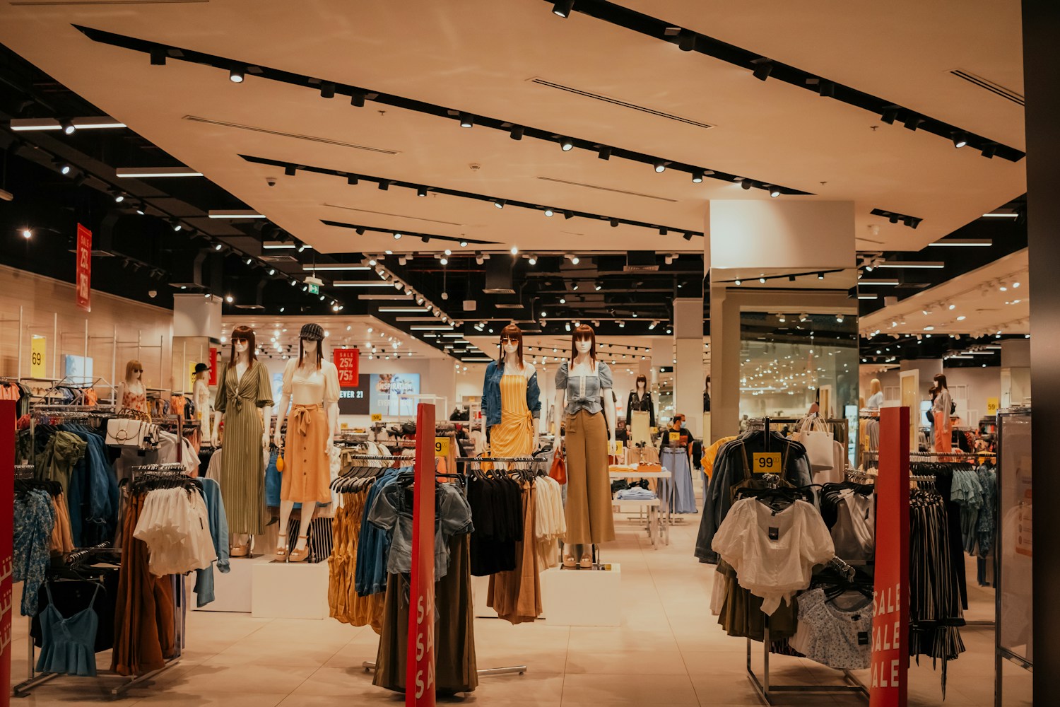 Family shopping together