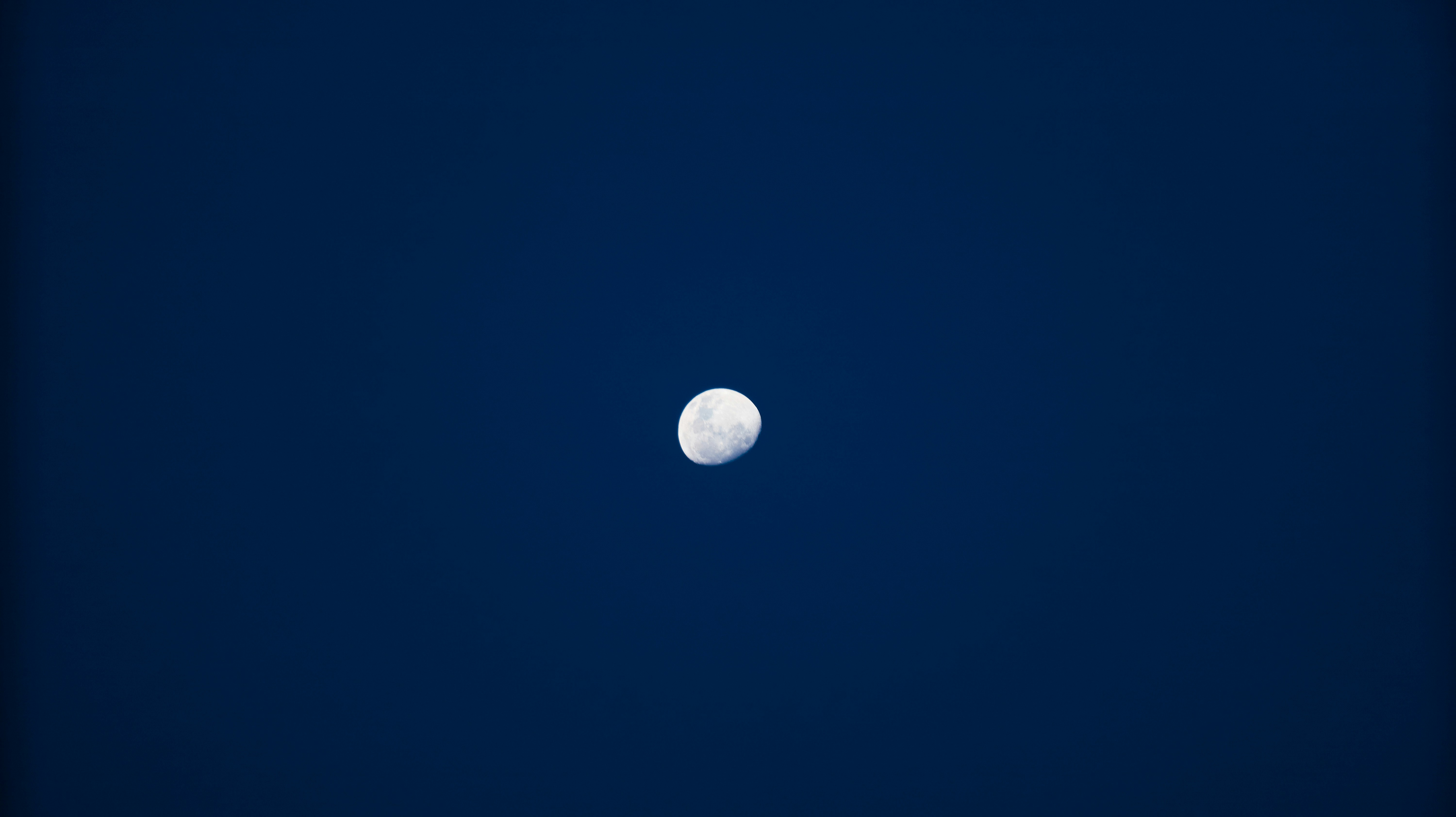 Una luna piena è vista nel cielo notturno