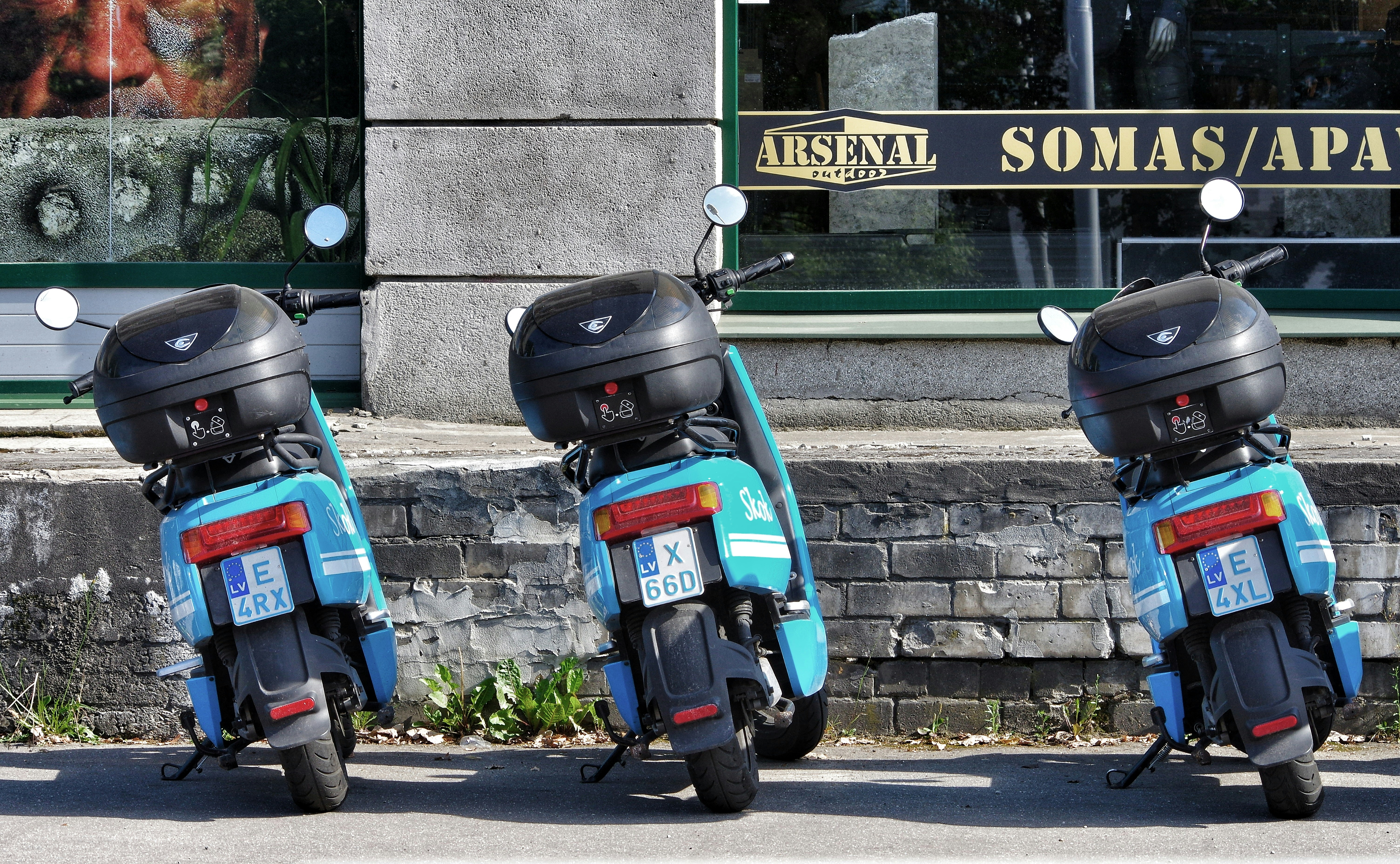 Various types of scooters including electric and kick scooters
