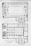 A plan of a building with a swimming pool