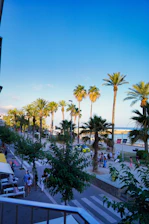 A view of the beach from a balcony
