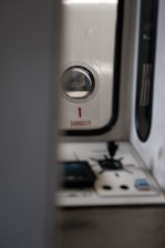 A close up of a door handle on a door