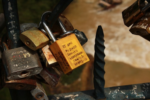 A couple of locks that are on a fence