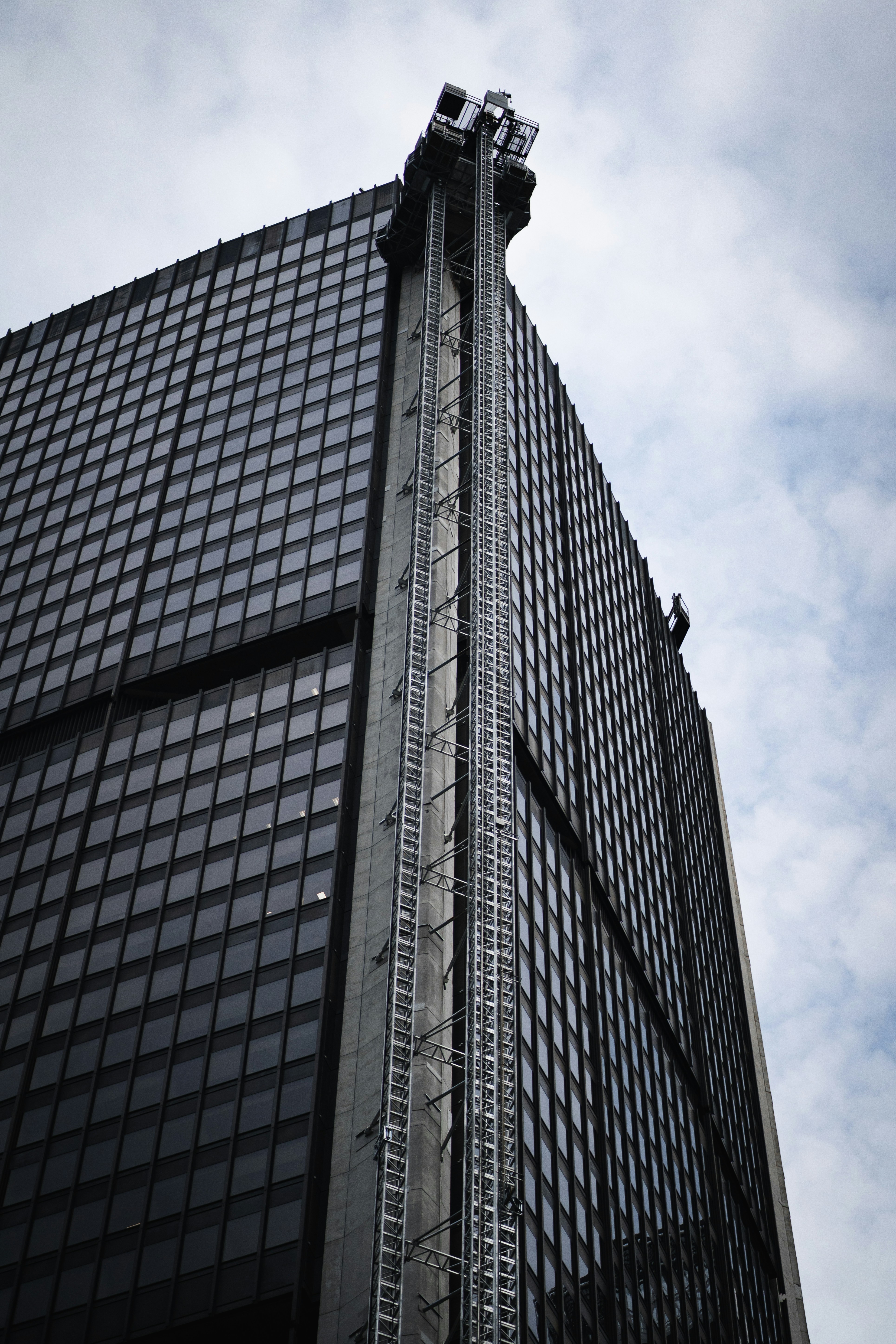 A tall building with a sky background