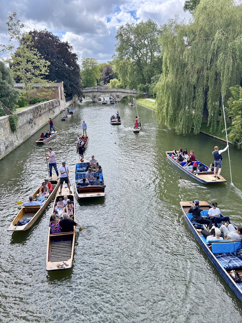 Punts on the River Cam, Cambridge, UK