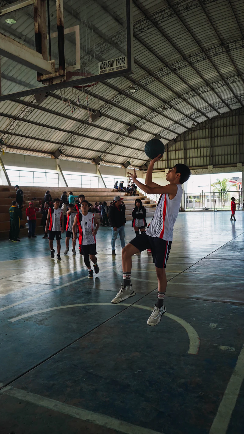Basketball arena filled with fans during a tournament