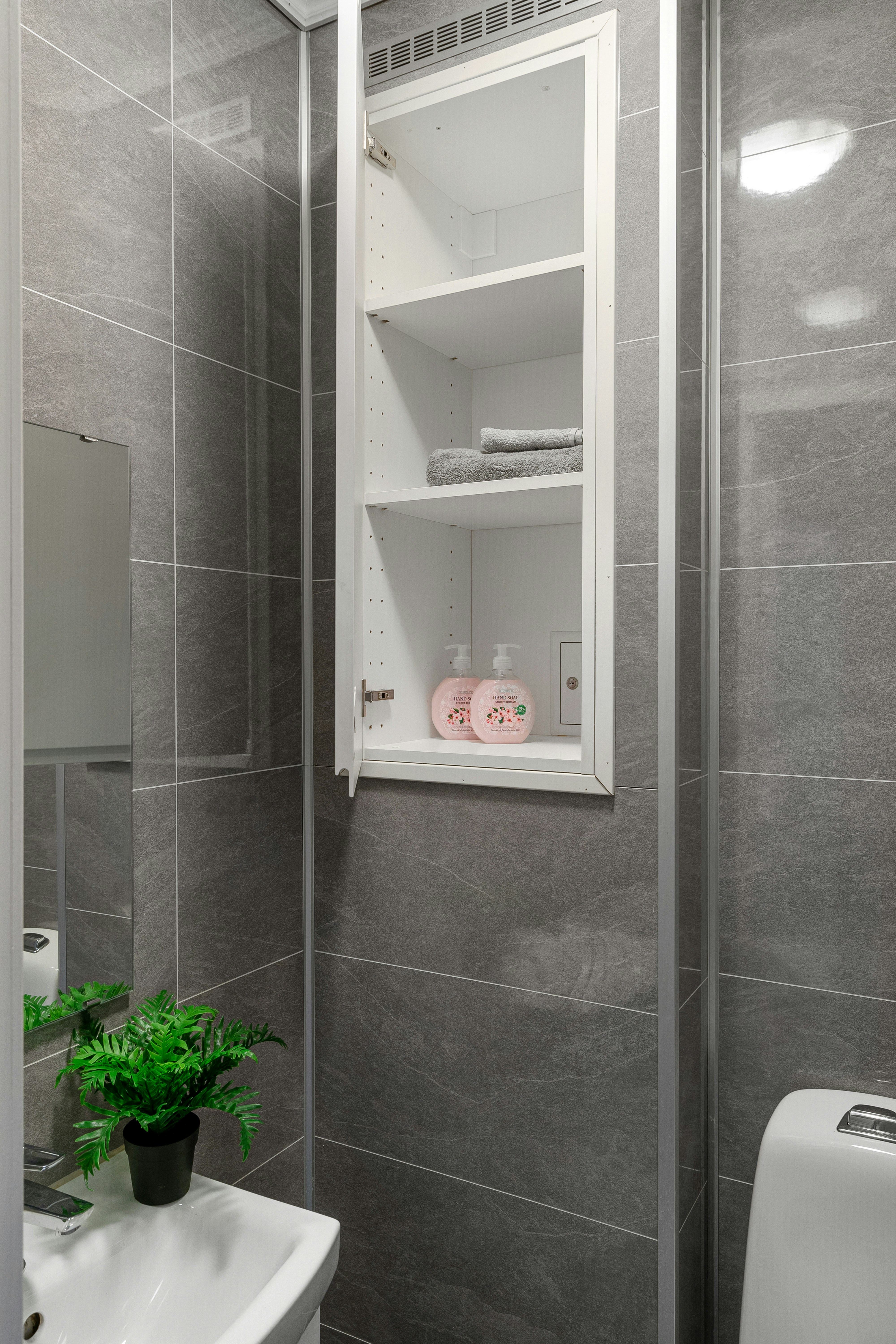 Modern Bathroom with Frameless Shower Door