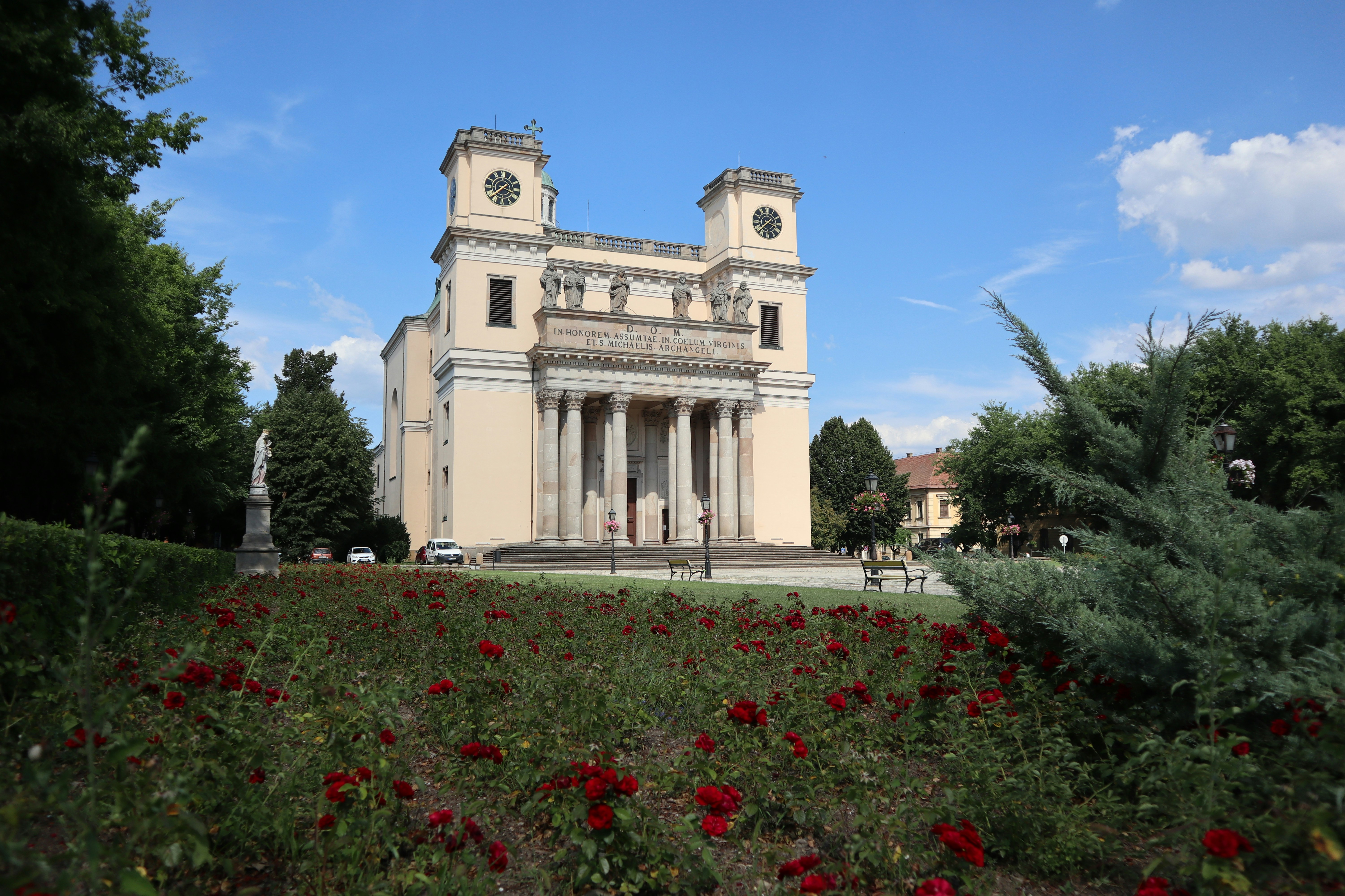 A large building with a tower and a clock on it