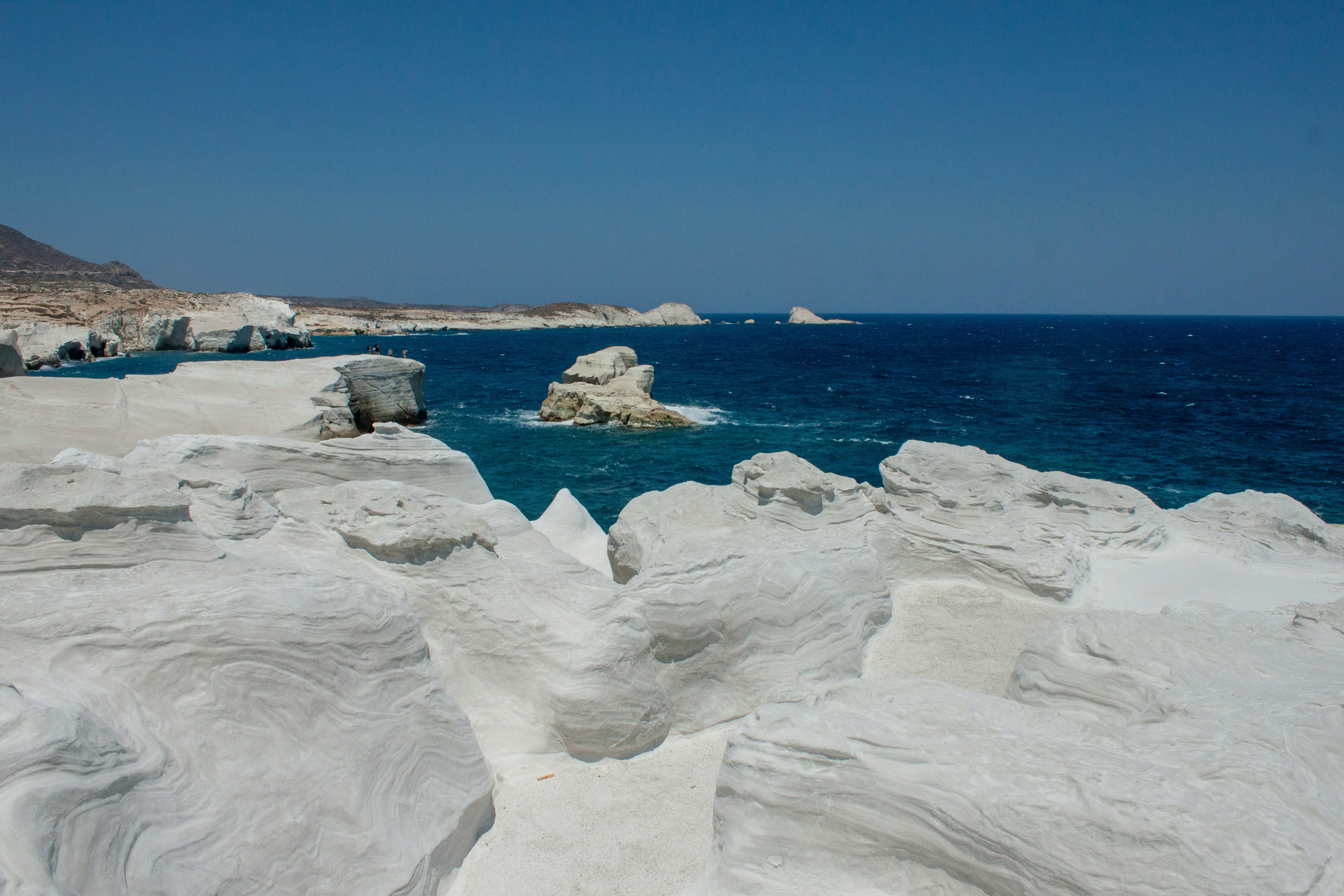 A view of the ocean from a rocky cliff