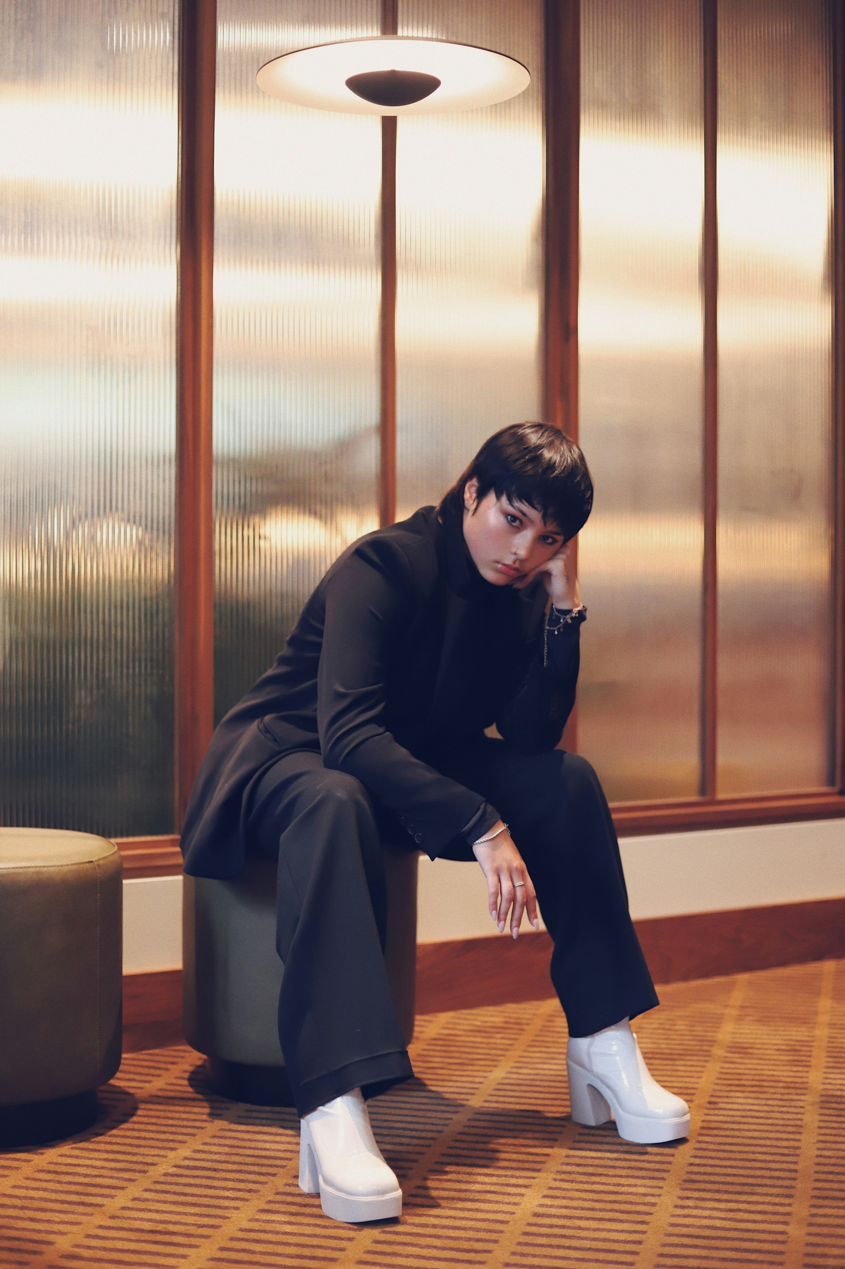 Person using a mental health app on a smartphone