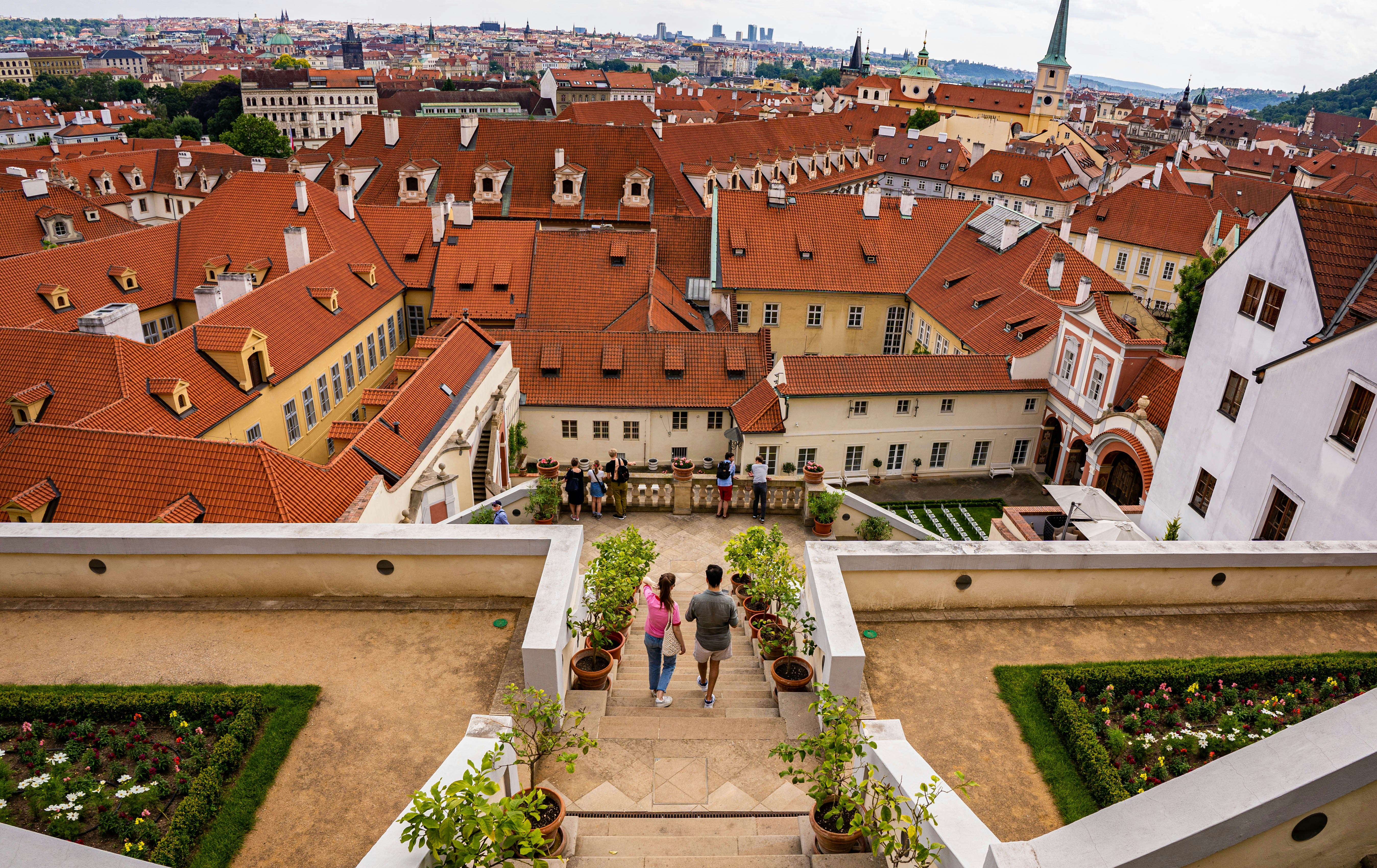 Une vue d’une ville d’un point de vue élevé