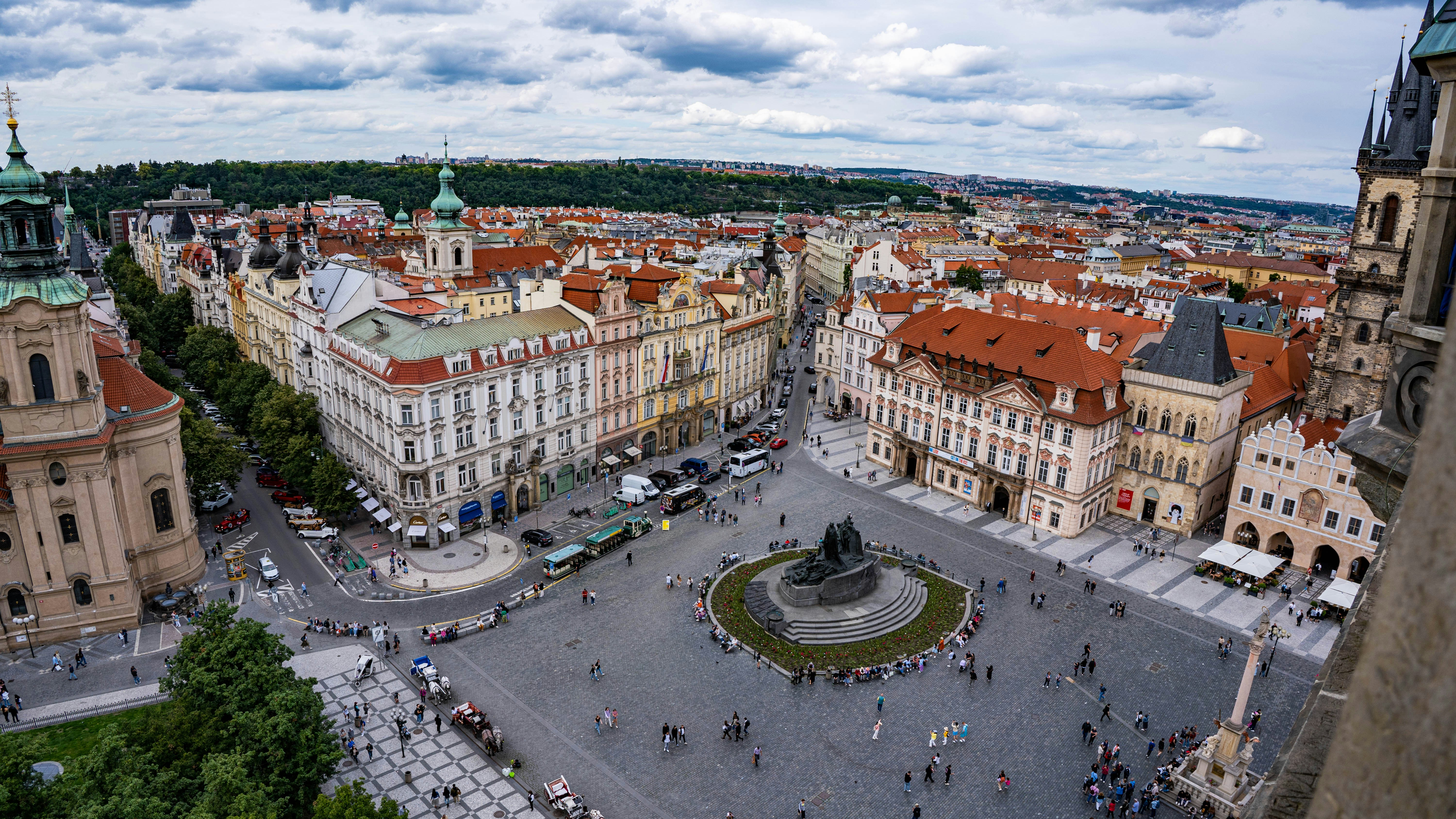 Une vue d’une ville d’un point de vue élevé