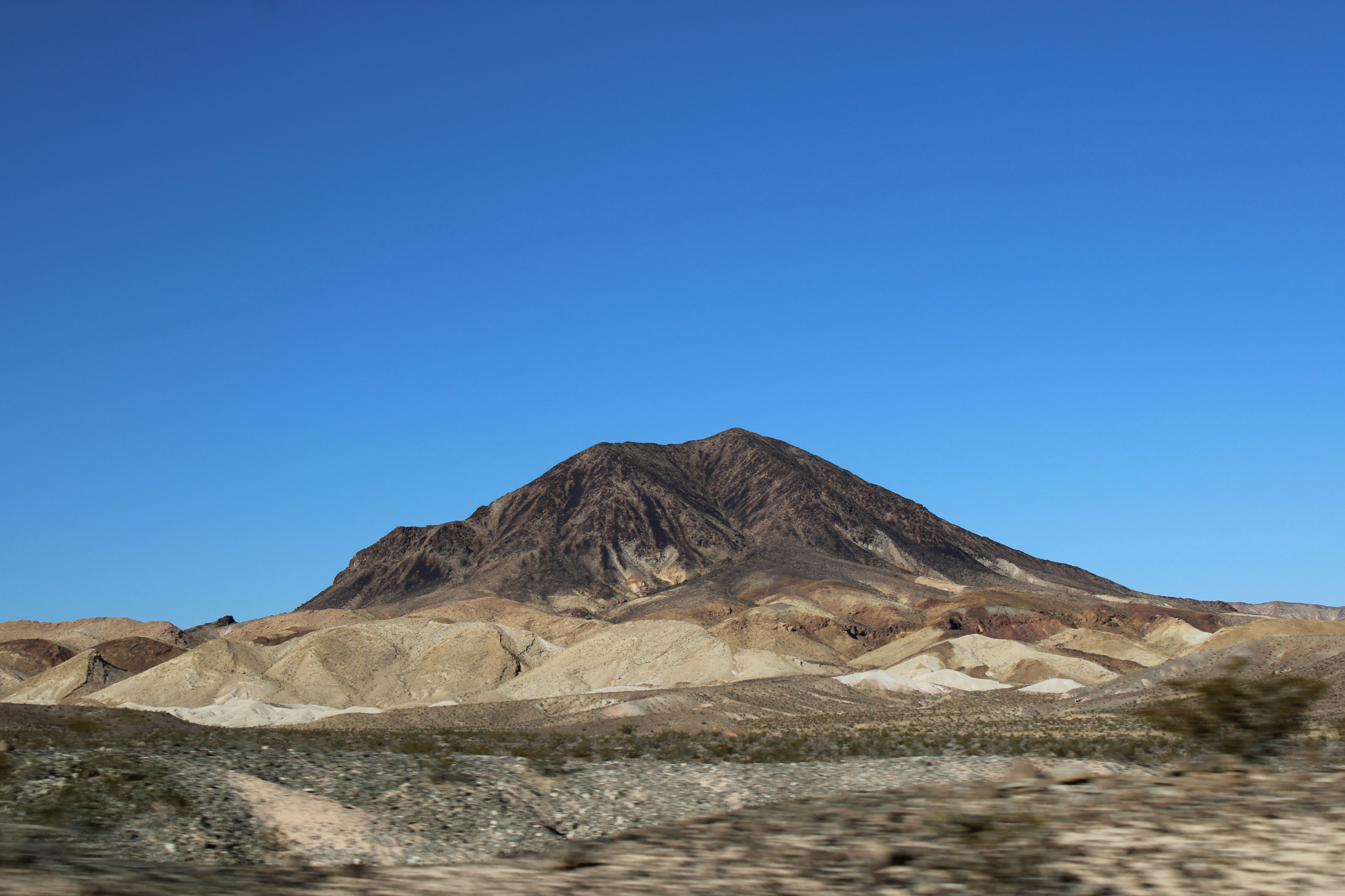 A view of a mountain in the desert, 