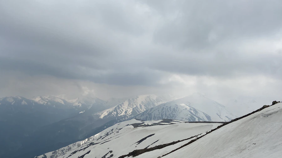 Snow covered slopes in Gulmarg, Kashmir